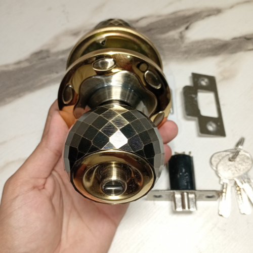 SAK Door Lock Dimond Cut Shape | Black & Golden