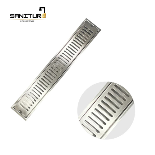 Modern Linear Shower Drain | Silver