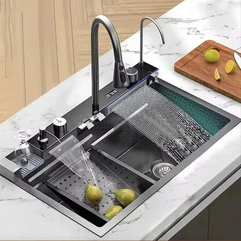 Multifunctional Piano Kitchen Sink Bowl | Black