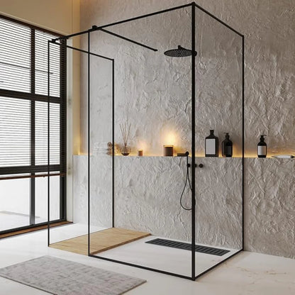 Modern Linear Shower Drain | Silver