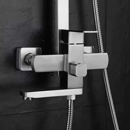 Bath Set Square Steel | Nickel