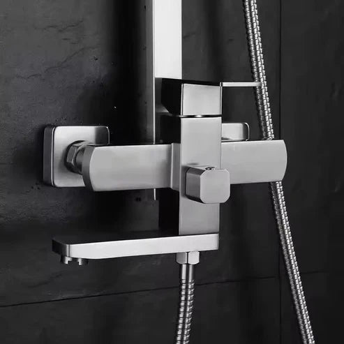 Bath Set Square Steel | Nickel