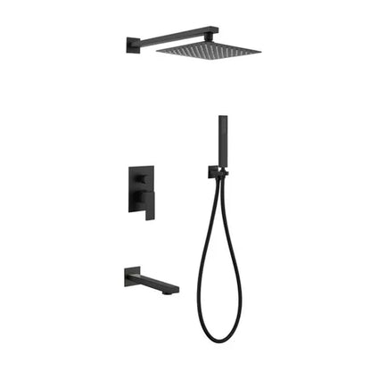 Brass Concealed Wall Shower | Silver - Black - Gold