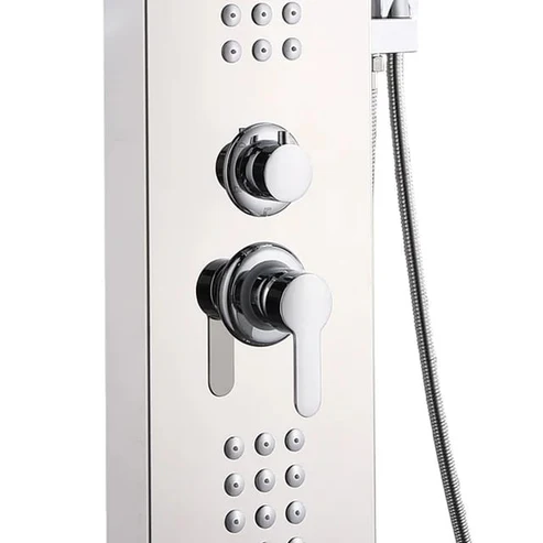 Stainless Steel Wall Hanging Shower Panel | Silver - Black - Gold - Image 4