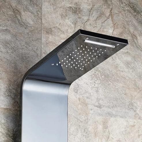 Stainless Steel Wall Hanging Shower Panel | Silver - Black - Gold - Image 9