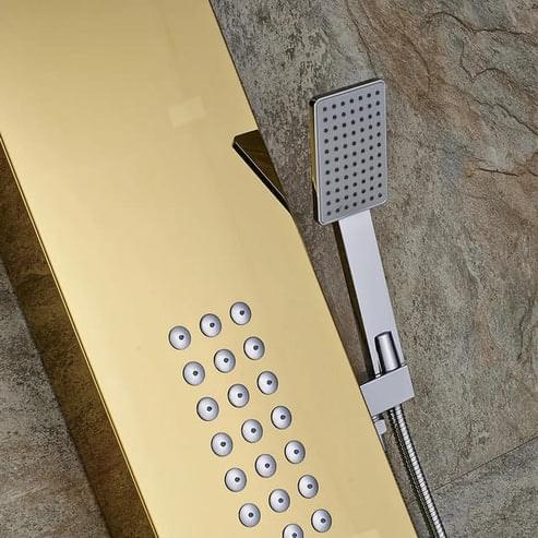 Stainless Steel Wall Hanging Shower Panel | Silver - Black - Gold - Image 5