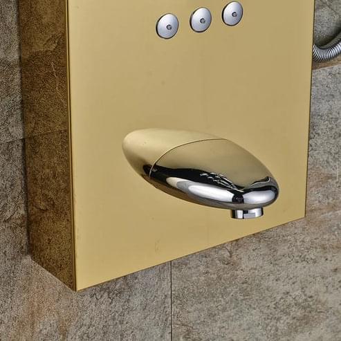 Stainless Steel Wall Hanging Shower Panel | Silver - Black - Gold - Image 6